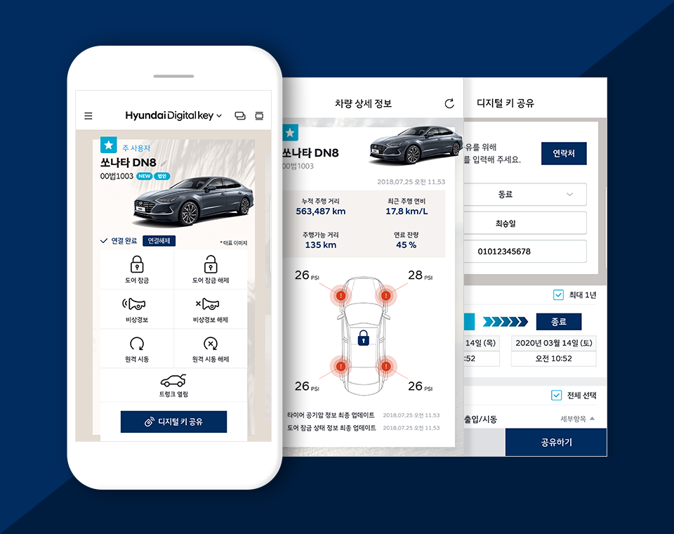 Developed Hyundai Digital Key app